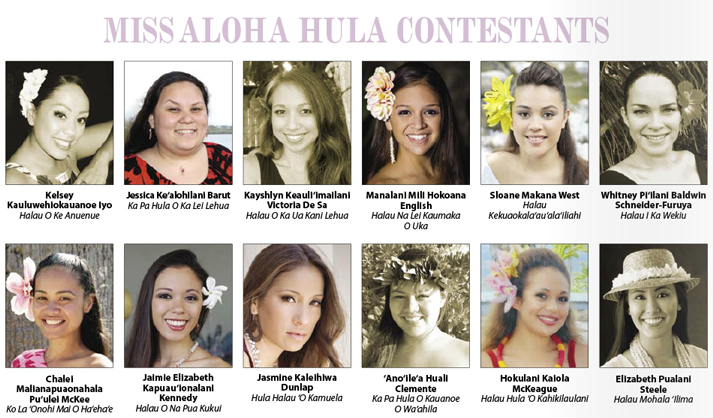2013 Merrie Monarch Festival - Miss Aloha Hula Contestants